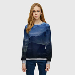 Свитшот женский Горный массив, цвет: 3D-меланж — фото 2