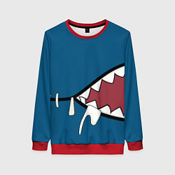 Свитшот женский Акула gawr gura, цвет: 3D-красный