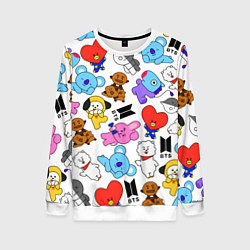 Свитшот женский BTS BT21, цвет: 3D-белый