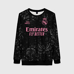Свитшот женский REAL MADRID, резервная 2021, цвет: 3D-черный