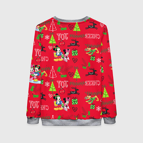 Женский свитшот Mickey & Minnie pattern / 3D-Меланж – фото 2