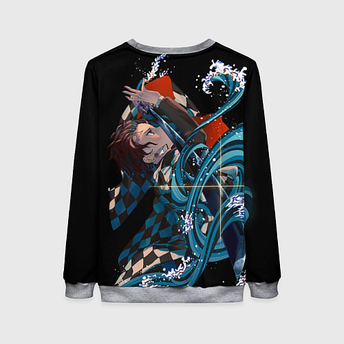Женский свитшот КЛИНОК РАССЕКАЮЩИЙ ДЕМОНОВ / 3D-Меланж – фото 2