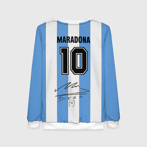 Женский свитшот Джерси Марадоны с автографом / 3D-Белый – фото 2