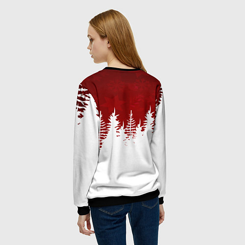 Женский свитшот Music Santa / 3D-Черный – фото 4