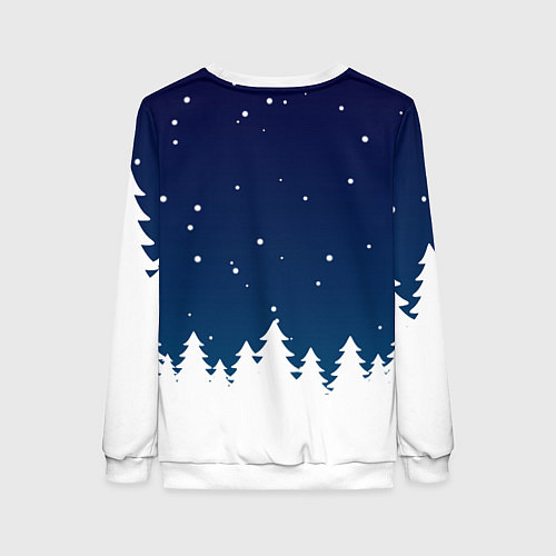 Женский свитшот Вжух и Новый Год / 3D-Белый – фото 2