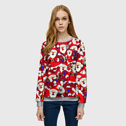 Свитшот женский Дед Санта, цвет: 3D-меланж — фото 2