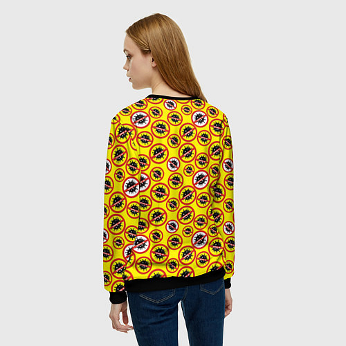 Женский свитшот COVID-19 / 3D-Черный – фото 4