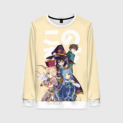 Свитшот женский KonoSuba, цвет: 3D-белый