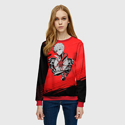 Свитшот женский Генос One Punch Man, цвет: 3D-красный — фото 2