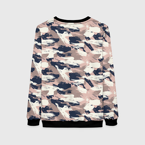 Женский свитшот Кремовый камуфляж / 3D-Черный – фото 2