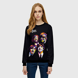 Свитшот женский The Beatles, цвет: 3D-черный — фото 2