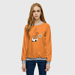 Свитшот женский Хьюстон, у нас проблемы!, цвет: 3D-меланж — фото 2