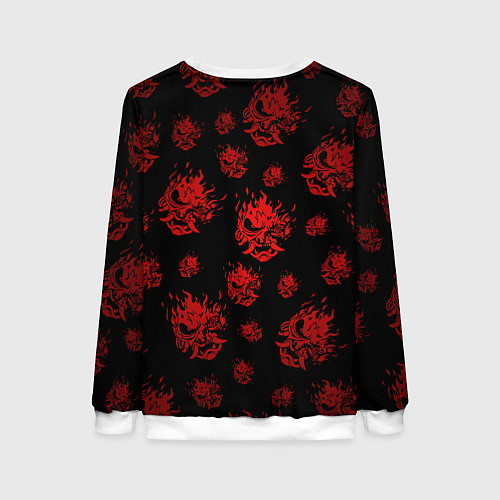 Женский свитшот RED SAMURAI PATTERN / 3D-Белый – фото 2