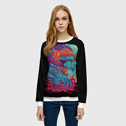 Свитшот женский Hyper beast art, цвет: 3D-белый — фото 2