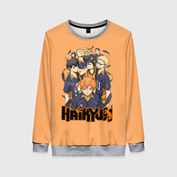 Свитшот женский Аниме Волейбол, цвет: 3D-меланж