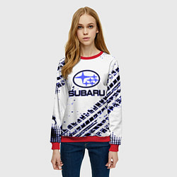 Свитшот женский SUBARU, цвет: 3D-красный — фото 2