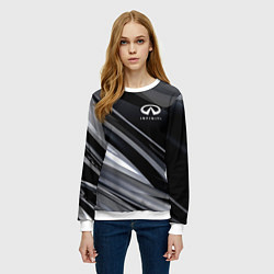 Свитшот женский Infiniti, цвет: 3D-белый — фото 2
