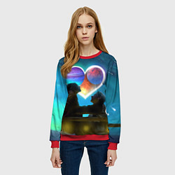 Свитшот женский Ваня Дмитриенко Венера-Юпитер, цвет: 3D-красный — фото 2