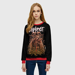 Свитшот женский SLIPKNOT, цвет: 3D-красный — фото 2
