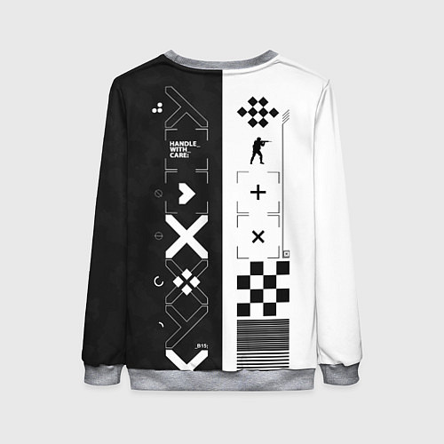 Женский свитшот Printstream Поток информации / 3D-Меланж – фото 2