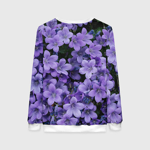 Женский свитшот Фиолетовый цвет весны / 3D-Белый – фото 2