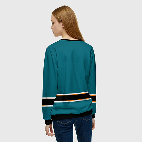 Женский свитшот Сан-Хосе Шаркс Форма1 / 3D-Черный – фото 4