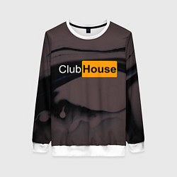 Свитшот женский Clubhouse Pornhub Клабхаус, цвет: 3D-белый