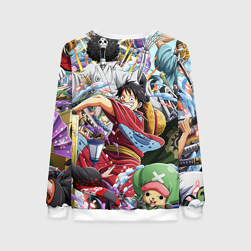 Женский свитшот ONE PIECE ВАН ПИС / 3D-Белый – фото 2