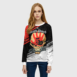 Свитшот женский Five Finger Death Punch 7, цвет: 3D-белый — фото 2