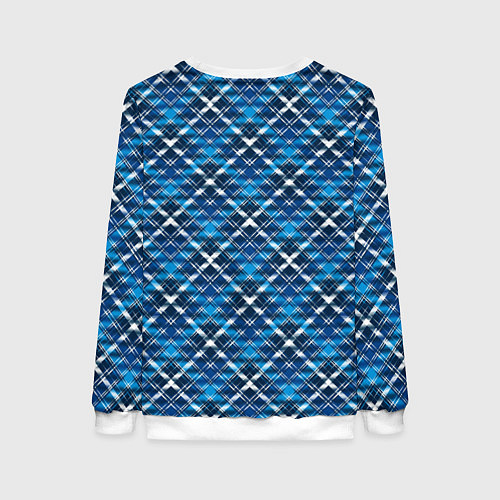 Женский свитшот Текстура в клетку / 3D-Белый – фото 2