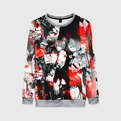 Свитшот женский ТЕТРАДЬ СМЕРТИ, цвет: 3D-меланж
