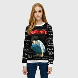 Свитшот женский ТЕТРАДЬ СМЕРТИ, цвет: 3D-белый — фото 2
