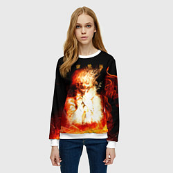 Свитшот женский Огненый Канеки Кен, цвет: 3D-белый — фото 2