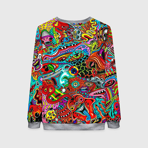 Женский свитшот Яркая абстракция bright abstraction / 3D-Меланж – фото 2