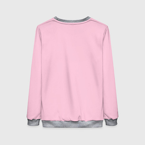 Женский свитшот Лама с цветами / 3D-Меланж – фото 2