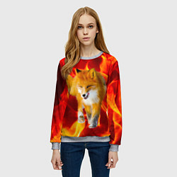 Свитшот женский Fire Fox, цвет: 3D-меланж — фото 2