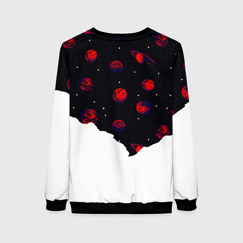 Женский свитшот Мысли космонавта про космос / 3D-Черный – фото 2