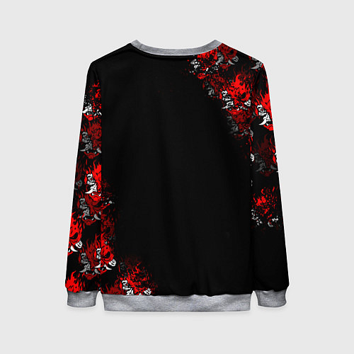 Женский свитшот SAMURAI CYBERPUNK 2077 / 3D-Меланж – фото 2