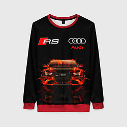 Свитшот женский AUDI RS 5 FIRE АУДИ РС 5, цвет: 3D-красный