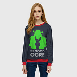 Свитшот женский Shrek: Im good ogre, цвет: 3D-красный — фото 2