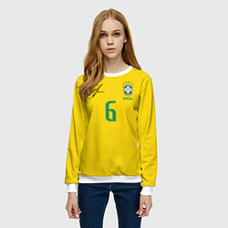 Свитшот женский Р Карлос футболка сборной, цвет: 3D-белый — фото 2