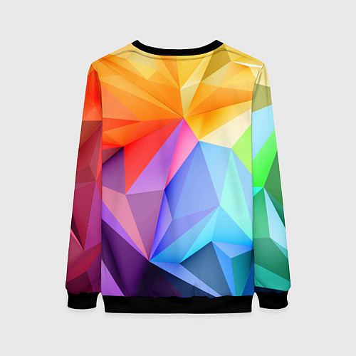 Женский свитшот Радужная геометрия / 3D-Черный – фото 2