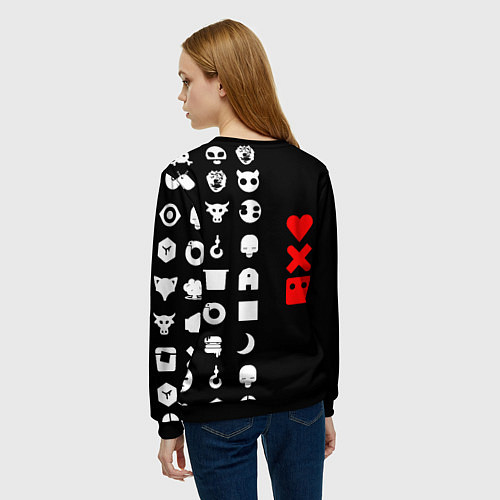 Женский свитшот Любовь, смерть и роботы / 3D-Черный – фото 4