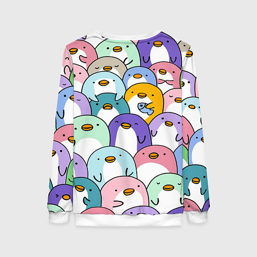 Женский свитшот Пингвины / 3D-Белый – фото 2