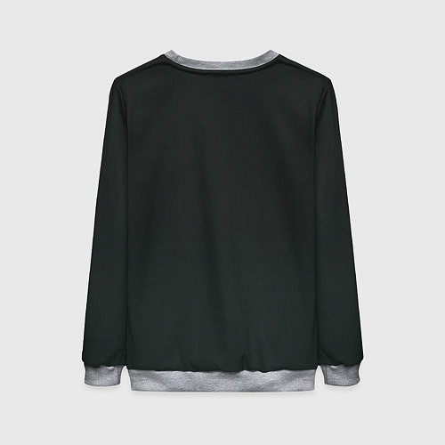 Женский свитшот Хитрый лис на черном фоне / 3D-Меланж – фото 2