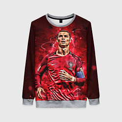 Свитшот женский Cristiano Ronaldo Portugal, цвет: 3D-меланж