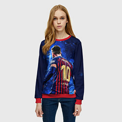 Свитшот женский Leo Messi Лео Месси 10, цвет: 3D-красный — фото 2