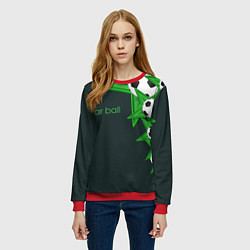 Свитшот женский Star ball, цвет: 3D-красный — фото 2