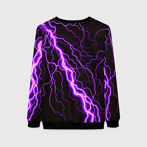 Женский свитшот GENSHIN IMPACT МОЛНИЯ НЕОН / 3D-Черный – фото 2