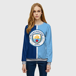 Свитшот женский МАНЧЕСТЕР СИТИ MANCHESTER, цвет: 3D-меланж — фото 2